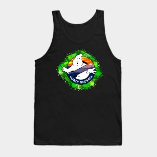 North Georgia Ghostbusters Slime background logo Tank Top